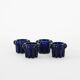 Set of cobalt candle holders, French design, 1970s, manufactured in Reims
