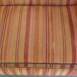 Canapé 2,5 places Art Déco en tissu coloré