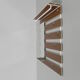 Vintage wall coat rack with 8 hooks and mirror
