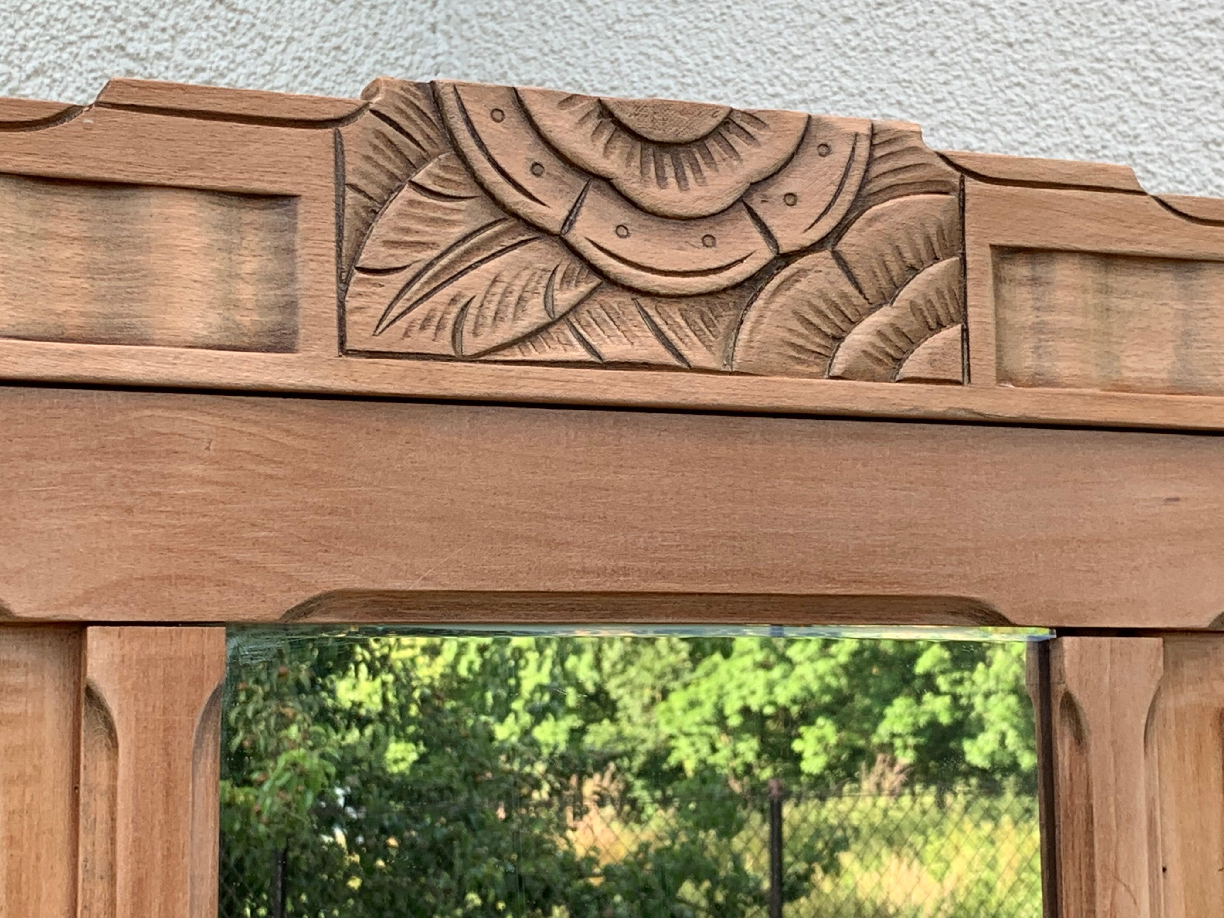 Parisian wardrobe art deco wood brut