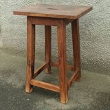 Old wooden high stool