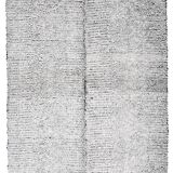 Black Wool Moroccan rug,  wool shaggy Berber Style antique black 210x140