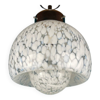 Mid-Century White Murano Suspension, Italy, 1960s