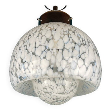 Mid-Century White Murano Suspension, Italy, 1960s