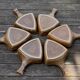 Set of 6 dishes/pans/snail pans, in Digoin Crespots sandstone - Vintage
