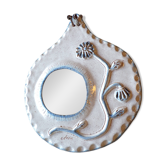 Vintage ceramic mirror signed adia