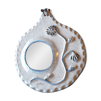 Vintage ceramic mirror signed adia