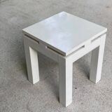Table basse carrée scandinave vintage blanche