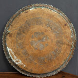 Oriental tray in copper or brass engraved XXth