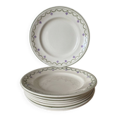 Flat plates Longwy model "Violetta", early 20th century
