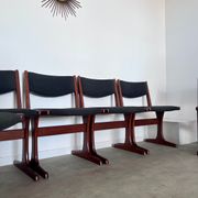 Set of 6 old Scandinavian chairs from the 60s, vintage teak