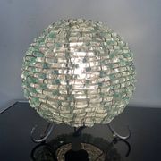 Lampe vintage boule en morceaux de verre assemblés années 70