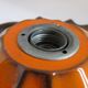 Ensemble de 2 lampes allemandes orange de mur en céramique de la lave de la 1960 / 70s