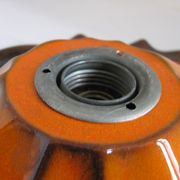 Ensemble de 2 lampes allemandes orange de mur en céramique de la lave de la 1960 / 70s