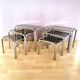 Italian nesting tables chrome "in perfect condition"