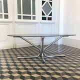 Vintage coffee table smoked glass