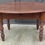 Old louis philippe oval coffee table 1 drawer