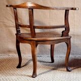 Fauteuil d'angle 1900 assise bistro