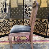 Suite of 6 Louis XV solid oak style chairs