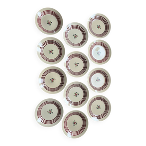 12 assiettes de gien