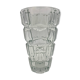 Vintage moulded glass vase, geometric relief decoration 1970