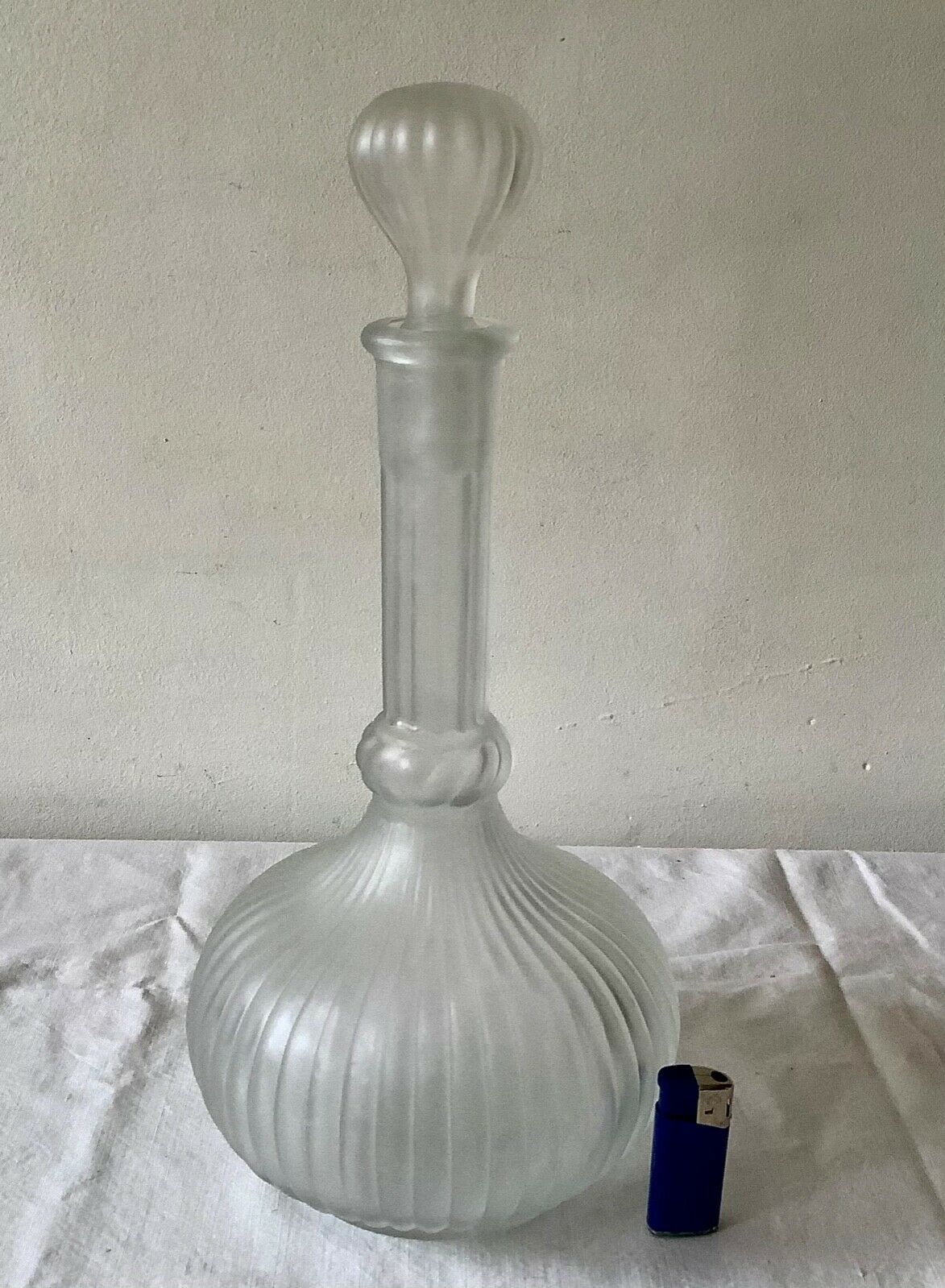 Frosted glass carafe