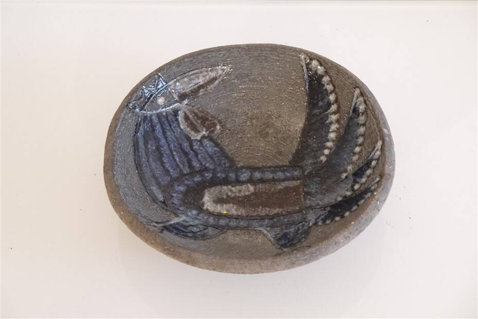 Scandinavian ceramic pocket tray 1960