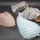 Art Decò Wall light Trasparent Murano Glass Leave by Barovier e Toso, 1950s