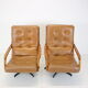 Eugen Schmidt set of 2 leather armchairs for Soloform