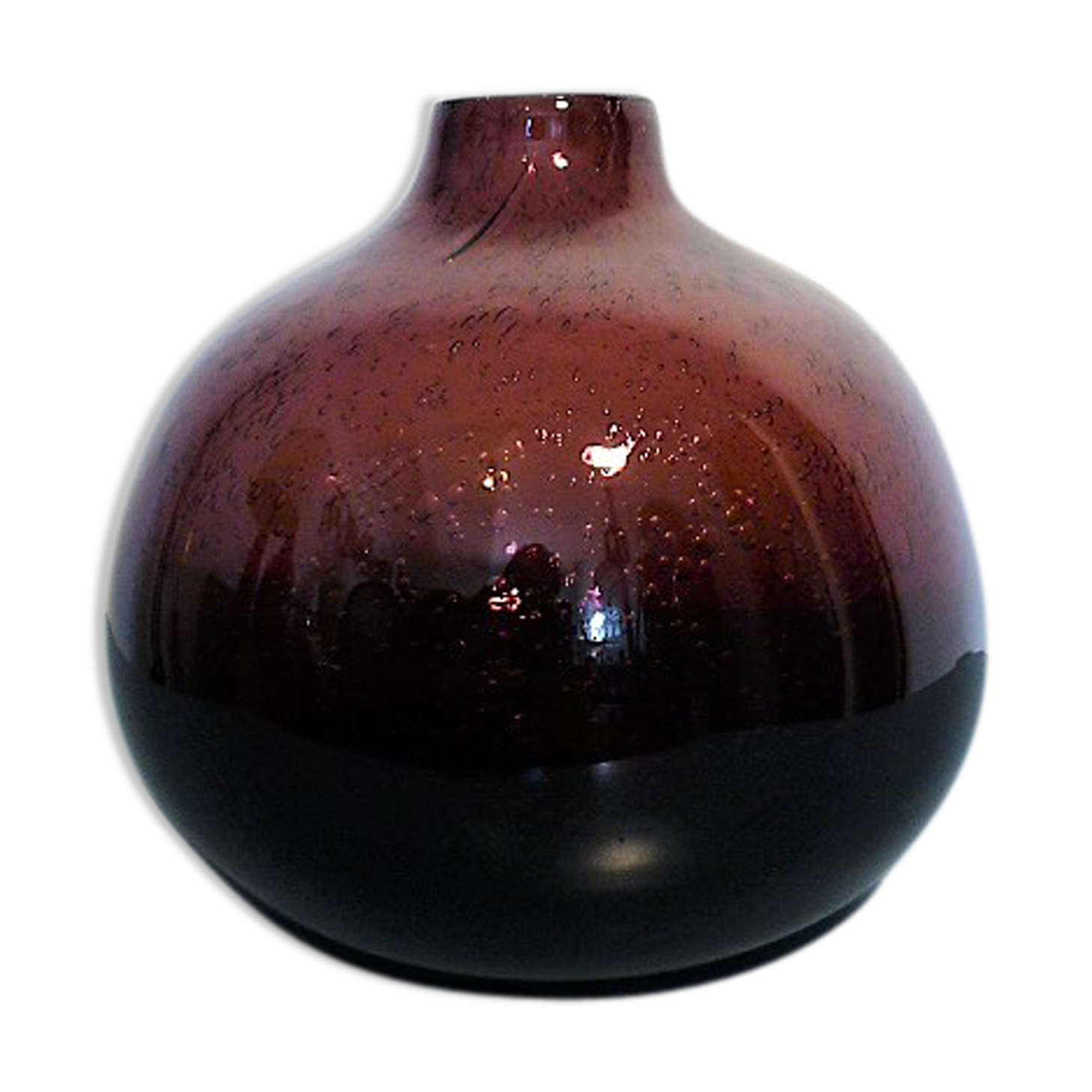 Violet blown bubble vase, 1960