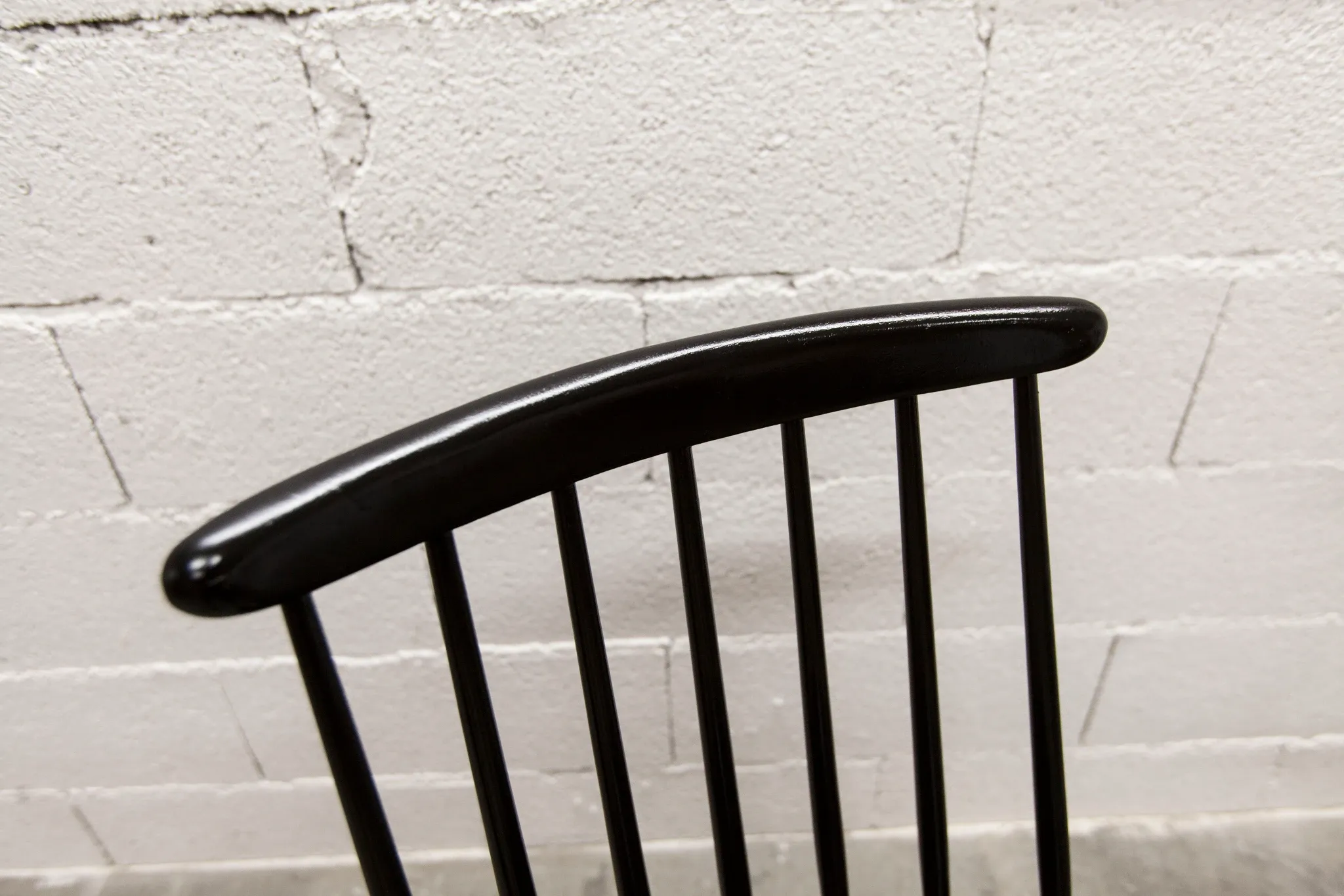 Pair of Scandinavian chairs Fanett by Ilmari Tapiovaara black teak 1960
