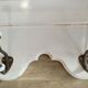 Old wall coat rack / 7 hooks / molding / baroque / white