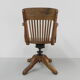 Oak office chair with spring mechanism and armrests