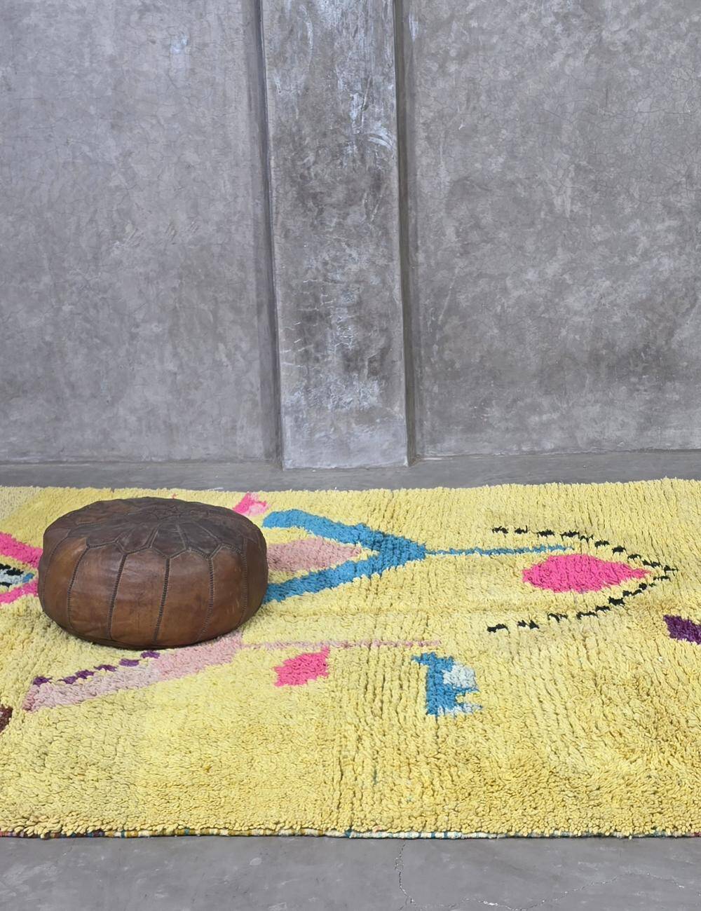 Tapis Jaune Contemporain - 306 x 206 cm