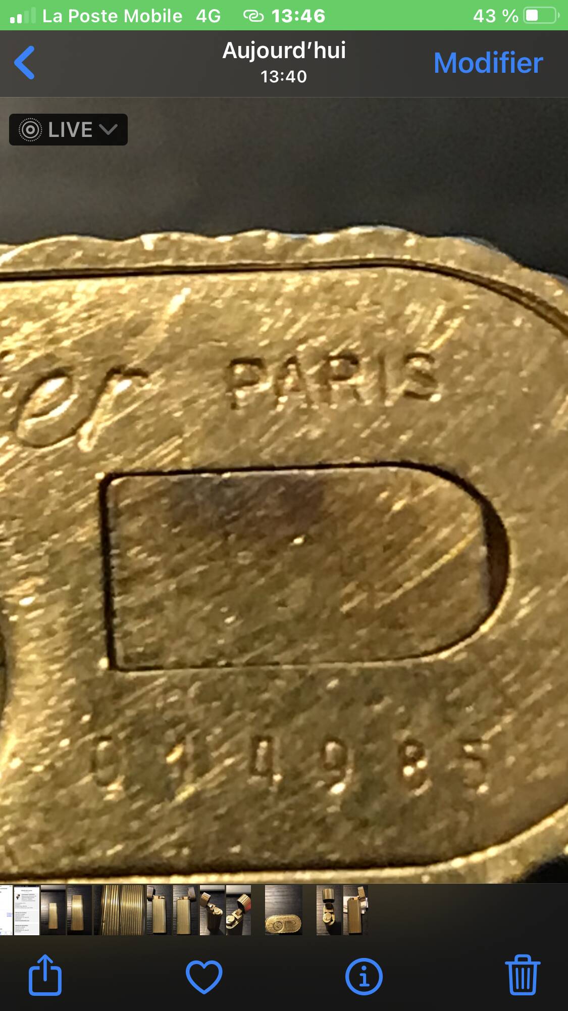 Cartier gold plated lighter