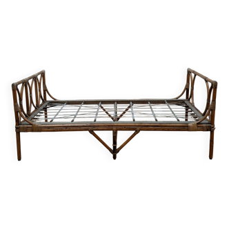 Rattan bed from the 50s and 60s