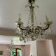 Vintage Louis XV style chandelier with pendants - 4 light arms