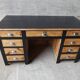 Restored antique pine desk, 9 drawers