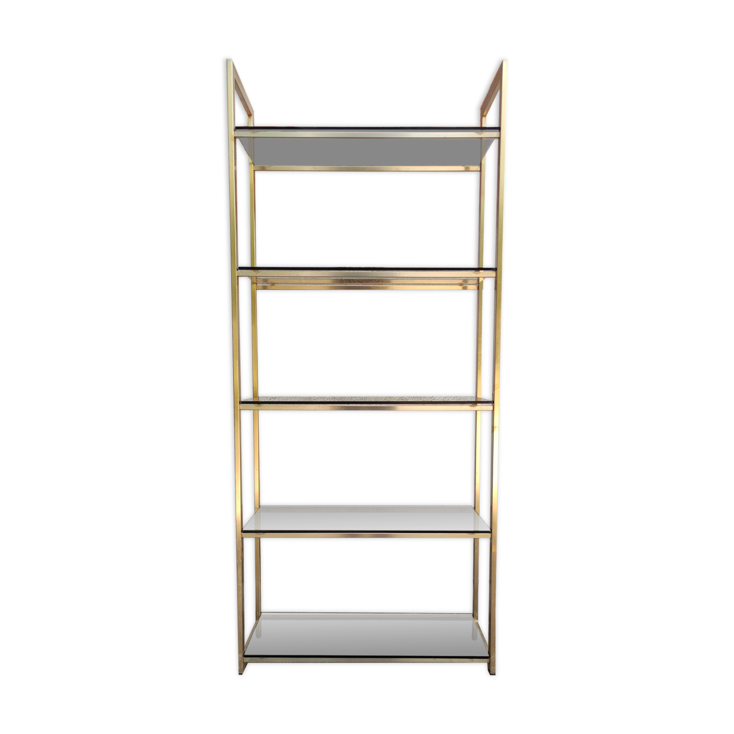 Vintage gold metal shelf
