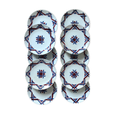 Set of 10 dessert plates in earthenware