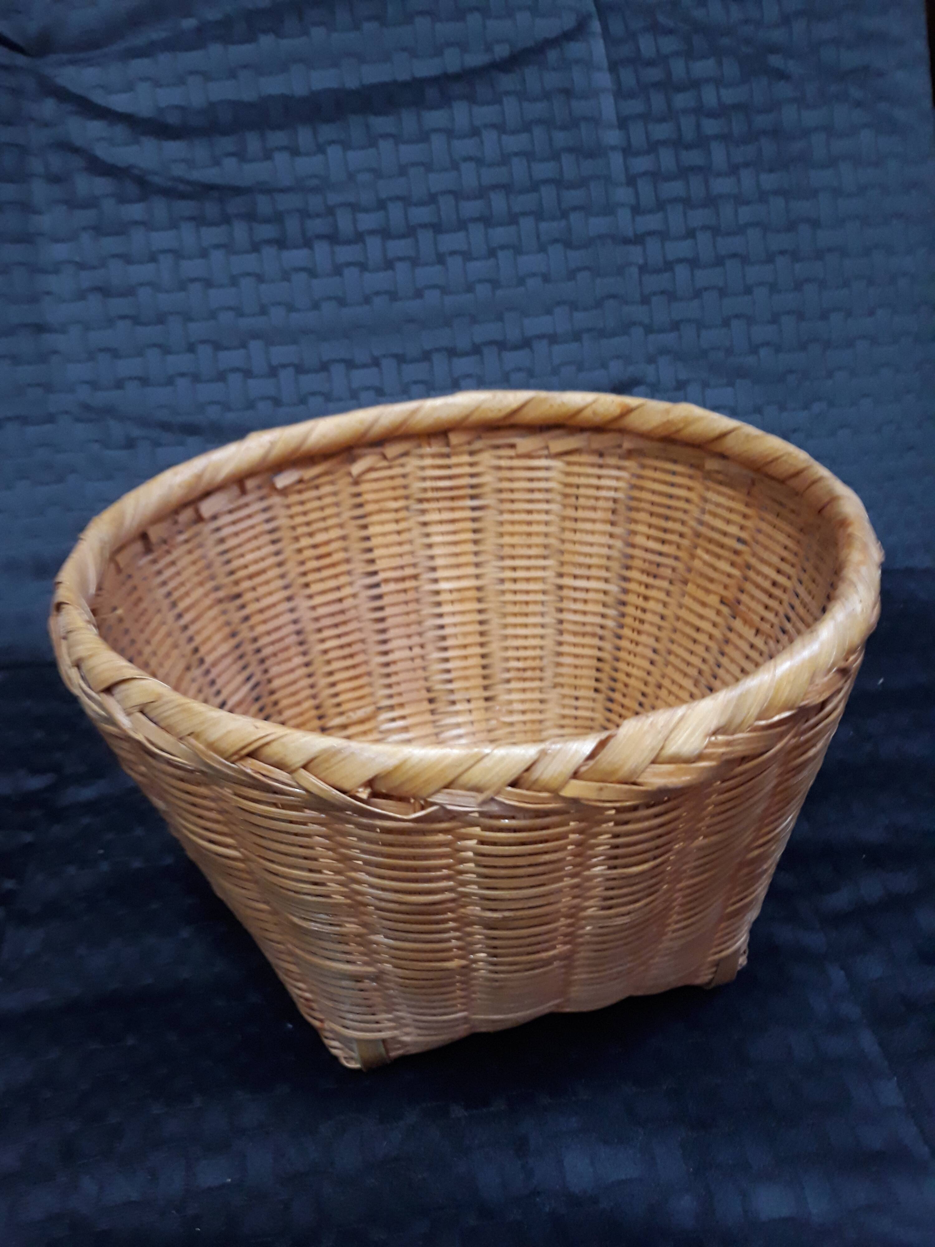 Vintage rattan pot cover
