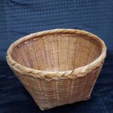 Cache pot en rotin vintage