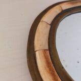 Brass and bone mirror