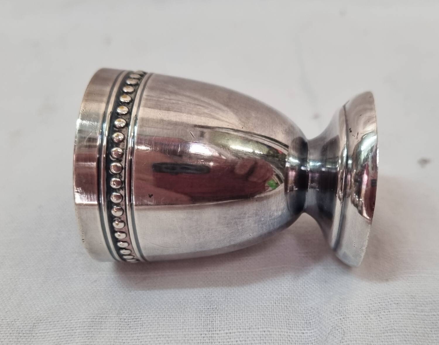 Christofle egg cup mid-20th century silver