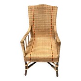Fauteuil osier scoubidou
