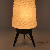 Vintage rocket table lamp with bubbles shade, 1960s