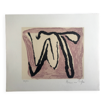 Bram van velde, untitled, 1972 (mp 83). lithograph signed in pencil