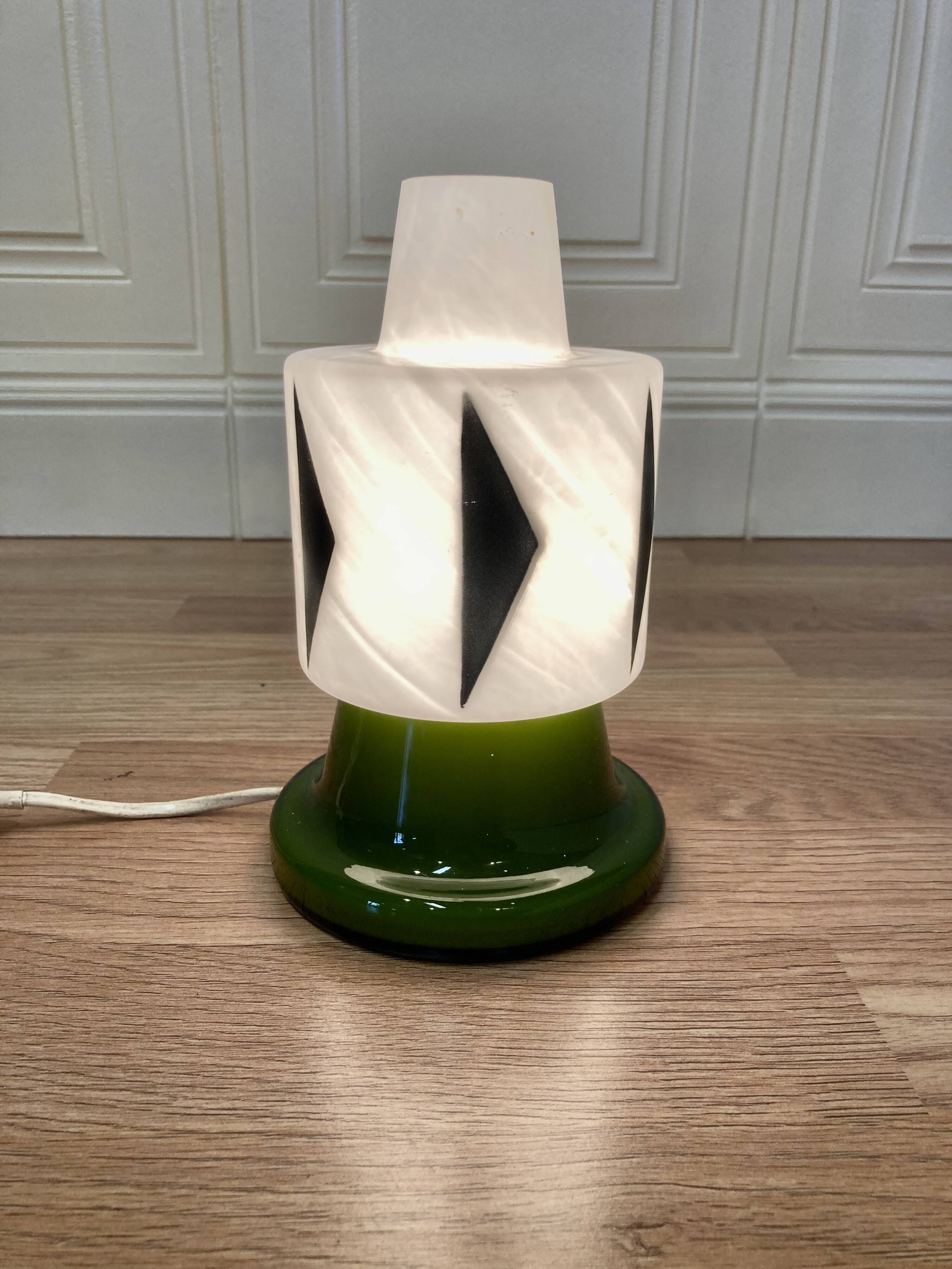 Opaline lamp "scandinavian design 1950".