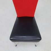 Ensemble de 4 chaises de salle à manger postmodernes bicolores, années 1980
