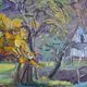 Rural landscape painting HST signed and framed
